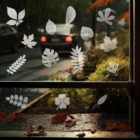 26 Pcs Window Decals to Prevent Bird Strikes, Anti-Collision Window Stickers for Bird Strikes, Reusable Clings for Birds Windows Deterrent in Kuwait