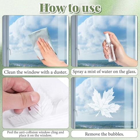 26 Pcs Window Decals to Prevent Bird Strikes, Anti-Collision Window Stickers for Bird Strikes, Reusable Clings for Birds Windows Deterrent in Kuwait