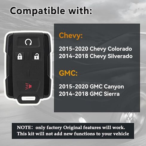 مفتاح فوب استبدال لتقوم بها بنفسك مجموعة أدوات obd لجي إم سي سييرا تشيفي سيلفرادو 1500 2500 3500 2014 2015 2016 2017 2018 تشيفي كولورادو جي إم سي كانيون 2015-2020 in Kuwait