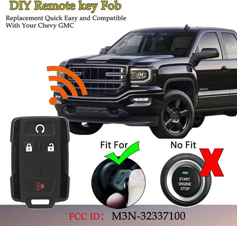 مفتاح فوب استبدال لتقوم بها بنفسك مجموعة أدوات obd لجي إم سي سييرا تشيفي سيلفرادو 1500 2500 3500 2014 2015 2016 2017 2018 تشيفي كولورادو جي إم سي كانيون 2015-2020 in Kuwait