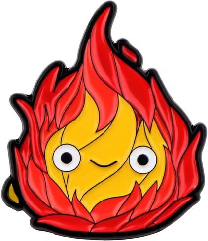 Calcifer Calcifer's Fire Wood Sprite Anime Castle Manga 1.3" Enamel Pin Badge in Saudi Arabia