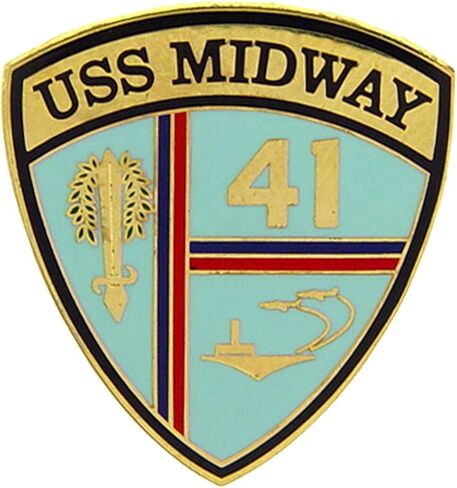 البحرية الأمريكية USN USS Midway CV-41 سفينة 1 بوصة دبوس طية صدر السترة in Saudi Arabia