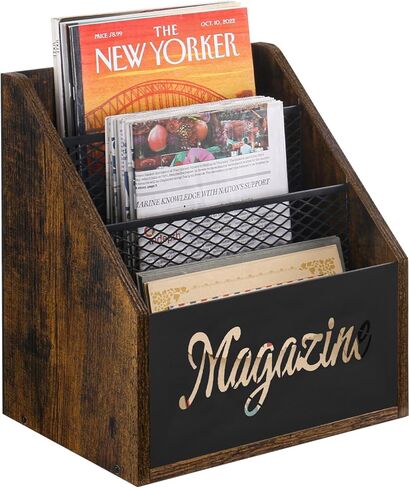 Magazine Holder,Stepped 3 Tier Magazine Rack Floor,Magazine Storage Basket,File Holder Organizer,Folder Organizer Bin for Magazines,Books,Newspapers,Tablets in Kuwait