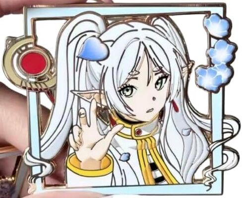 Pinstant Frieren Beyond Journey's End Anime Manga Himmel 2.5" Enamel Pin Badge in Saudi Arabia