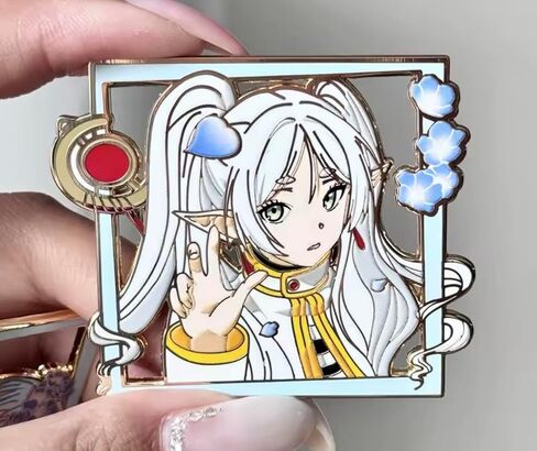 Pinstant Frieren Beyond Journey's End Anime Manga Himmel 2.5" Enamel Pin Badge in Saudi Arabia