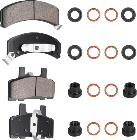 4PCS Front Semi-Metallic Brake Pads 1990-1993 Compatible with Cadillac DeVille 1993 for 60 Special 1995-2000 for Tahoe 1996-2002 for Express 1500 in Saudi Arabia