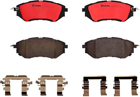 مجموعة وسادات الفرامل القرصية الأمامية من السيراميك الفاخر Brembo P78017N SUBARU OE # 26296AJ001 in Saudi Arabia