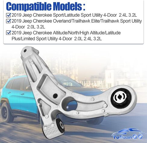 68285991AF RK643774 Front Left Lower Suspension Control Arm Fits for Jeep Cherokee 2019 2.4L 2.0L 3.2L Driver Side in Kuwait