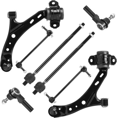 Front Lower Control Arms w/Ball Joint + Sway Bars + Tie Rods for Ford Mustang 2005-2010 Suspension Kit K80727 K80726 K80899 EV80804 ES80805 8pc Set in Saudi Arabia