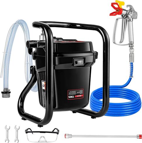 XDOVET Paint Sprayer 3 Pcs Set, HVLP Spray Gun for House Painting Walls, Furniture, Cabinets, Cars, Undercoating, 1.0/1.4/1.7mm with Pressure Gauge in Kuwait