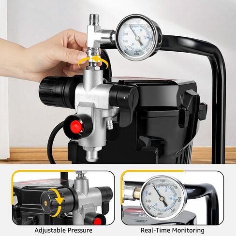 XDOVET Paint Sprayer 3 Pcs Set, HVLP Spray Gun for House Painting Walls, Furniture, Cabinets, Cars, Undercoating, 1.0/1.4/1.7mm with Pressure Gauge in Kuwait