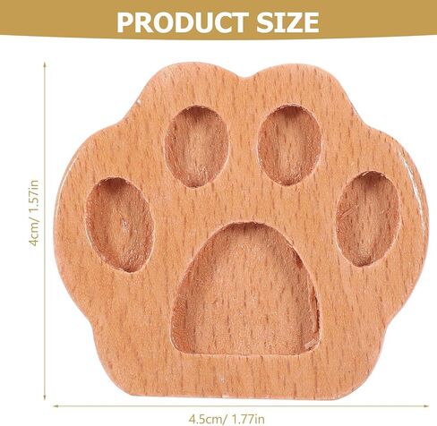 Solid Beech Wood Animal Paw Cabinet Pull Knob, Cartoon Animal Drawer Handle for Nursery Room Wardrobe Dresser, Household Furniture Hardware with Screws in Saudi Arabia