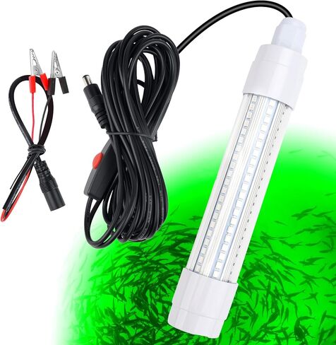 12V 120 LED Submersible Fishing Light Underwater Fish Finder Lamp, Night Fishing Lure Bait Finder Crappie Boat Ice Fishing Light Attractants More Fish in Freshwater & Saltwater, with 6M Power Cord in Kuwait