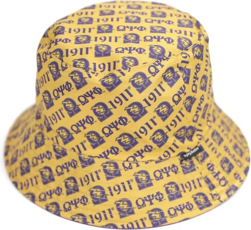 Big Boy Omega Psi/Ψ Phi Divine 9 S145 Reversible Mens Bucket Hat [Purple/Old Gold] - ID#62609 in Kuwait