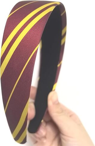 Sheliky Halloween Costume Accessories Women Vivid Burgundy Red Stripe Headband Tie Black Glasses Dress Up Cosplay Party Set in Kuwait