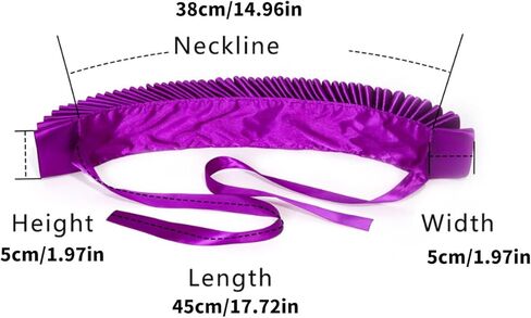 Renaissances Victorian Purpled Ruffle False Collar And Wrist Cuffs Set Colonial Clown Choker Neck Collar Cuffs For Women Hist in Saudi Arabia