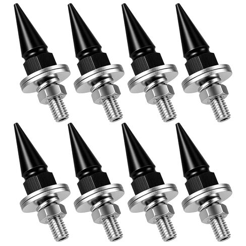 8 Pcs Spike License Plate Screw Fasteners Kit Anti Theft Spike Shape Aluminum Car Plate Frame Bolts Black License Plate Screws Decoration Stainless Steels Universal for Cars Trucks Motorcycles in Saudi Arabia