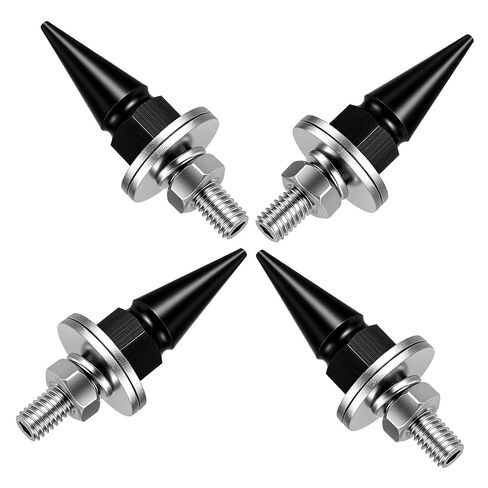 8 Pcs Spike License Plate Screw Fasteners Kit Anti Theft Spike Shape Aluminum Car Plate Frame Bolts Black License Plate Screws Decoration Stainless Steels Universal for Cars Trucks Motorcycles in Saudi Arabia