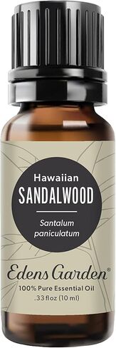 Edens Garden Sandalwood- Hawaiian Essential Oil- 100% Pure Premium Grade, Undiluted, Natural, Therapeutic, Aromatherapy, The Best for Diffuser, Skin, Face, Kid Safe 10 ml (.33 fl oz) in Kuwait