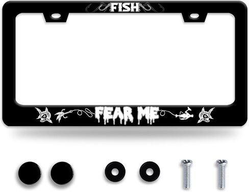 إضفاء الطابع الشخصي على رف الكتب الملون، إطار لوحة الترخيص، حامل لوحة الترخيص تحت عنوان السيارة المضحكة من الفولاذ المقاوم للصدأ، ديكور السيارات مع فتحتين ومسامير تناسب المركبات الأمريكية القياسية مقاس 12.2 × 6 بوصات in Kuwait