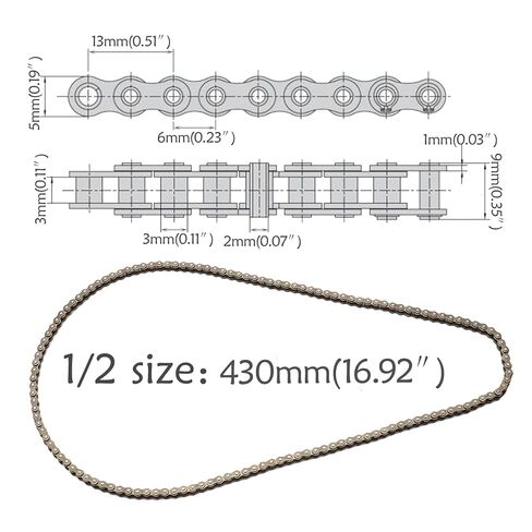 25H Chain 136 Link Drive Chain Compatible with Razor MX650 MX500 SX500, Motorcycle Chain for MX350 SX350 RSF650 XRF500 Upgrade Kit Scooter Pocket Dirt Bike Parts in Kuwait