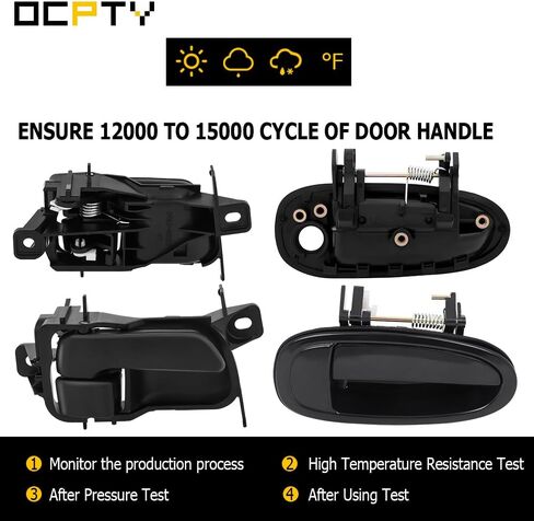 OCPTY Door Handles Exterior Interior Driver Passenger Side Replacement fit 1997-1999 Avalon Outside Inside Door Handle(8pcs) in Saudi Arabia
