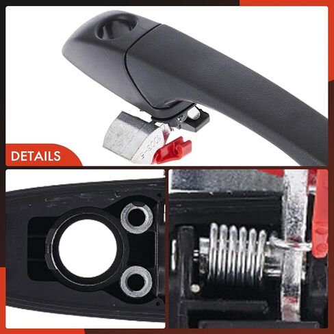 A-Premium Front Left Driver Side Exterior Door Handle with Keyhole Compatible with Jeep Compass 2007-2017, MK Series Patriot 2007-2017 & Dodge Caliber 2007-2012, Textured Black, Replace# 5074189AD in Saudi Arabia
