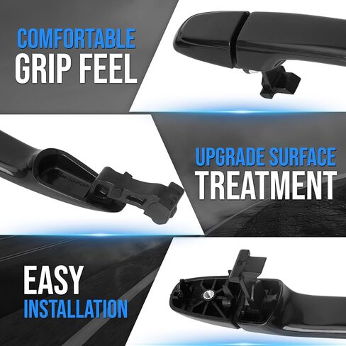 Exterior Door Handle | Outside Rear Left and Right Side | Compatible with 2004-2010 Toyota Sienna | OE # 6921308020, 69213-08020 in Kuwait