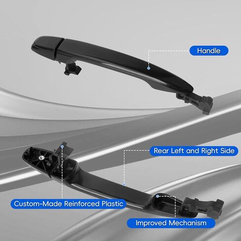 Exterior Door Handle | Outside Rear Left and Right Side | Compatible with 2004-2010 Toyota Sienna | OE # 6921308020, 69213-08020 in Kuwait