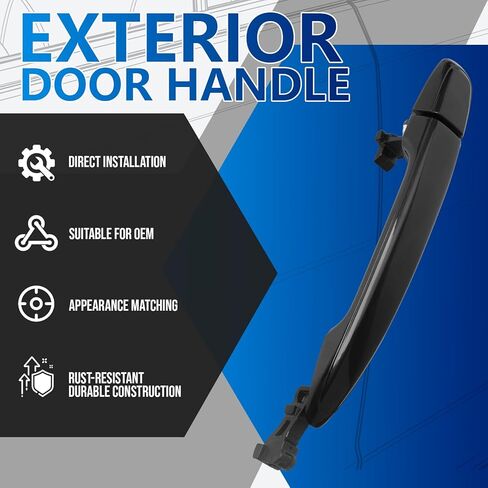 Exterior Door Handle | Outside Rear Left and Right Side | Compatible with 2004-2010 Toyota Sienna | OE # 6921308020, 69213-08020 in Kuwait