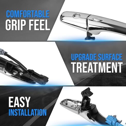 Exterior Chrome Door Handle | Front Left Driver Side | with Smart Entry Keyless | Compatible with 2008-2020 Infiniti EX35 FX50 FX37 M56 M56X QX50 QX56 QX60 QX70 QX80 | OE # 806401BA0A in Kuwait