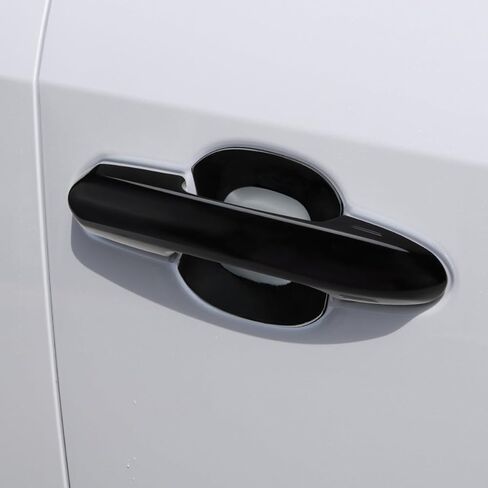 Upgraded Snap-on Door Handle Cover with Door Handle Bowl Cover Compatible for 2019-2024 2025 Toyota Rav4 Accessories Black Handle Protectors Glossy Black in Saudi Arabia