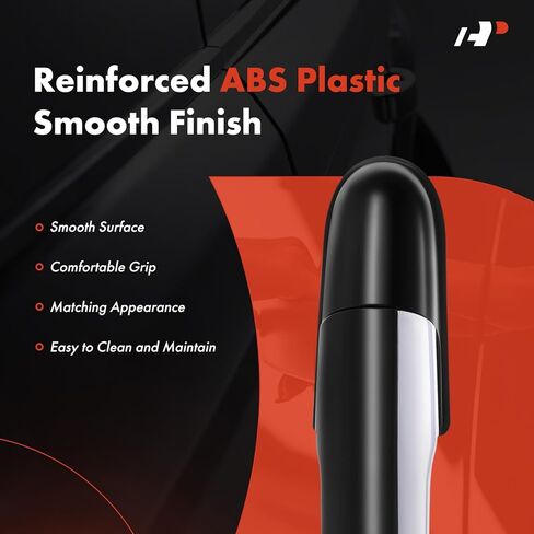 A-Premium Rear Right Passenger Side Exterior Door Handle Compatible with Kia Amanti 2004-2009 Sedan, Primed Black with Chrome Insert, Replace# 836603F001 in Saudi Arabia