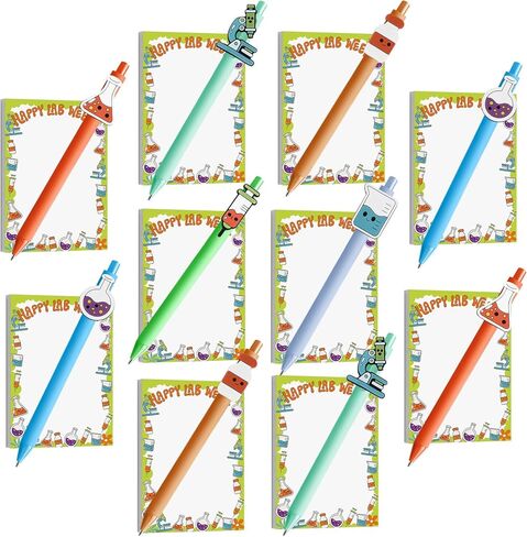 36 Sets Lab Week 2026 Gifts Bulk Laboratory Appreciation Gift for Lab Tech Sticky Notes with Funny Ballpoint Pens Thank You Gift Party Favor for Medical Laboratory Professional Office Staff in Saudi Arabia