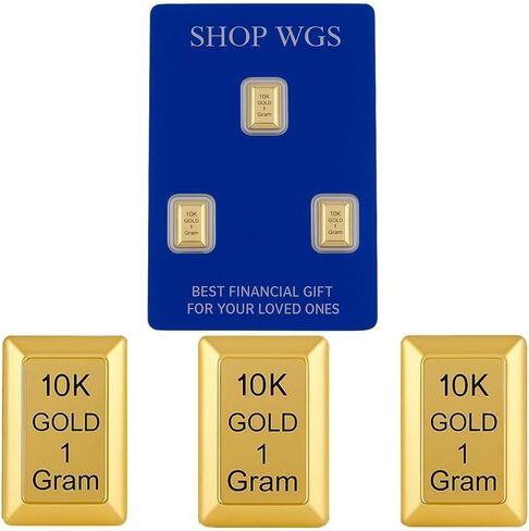 Set of 3-3 Gram - 1 Gram Each Gold Bar 10K & 14K Yellow Gold Bullion Gold Bars for Collectible & Value Storage Gifts for Him & Her in Saudi Arabia