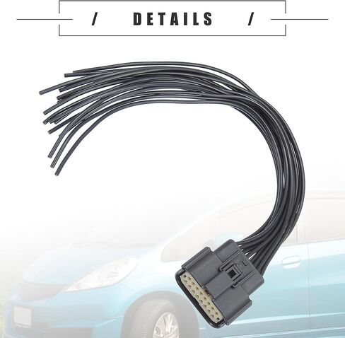 Motoforti Headlight Connector Pigtail, for Jeep Grand Cherokee 2014-2018, Plastic, Black, 2Pcs in Saudi Arabia