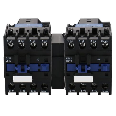 Baomain AC Contactor with Interlock CJX2-2510 110VAC 40A 6KV 50/60Hz 660V 3 Phase 3-Pole 1NO Normally Open DIN Rail Mount Pack of 2 in Saudi Arabia