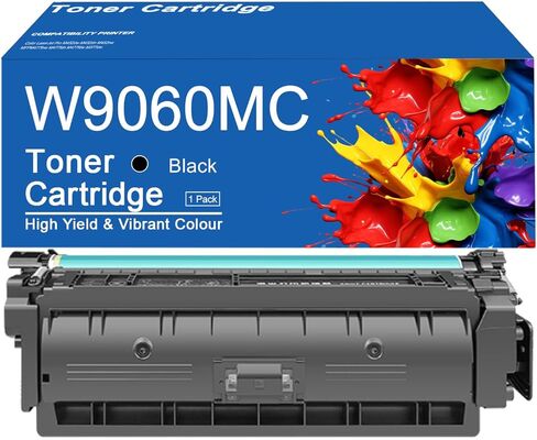 W9060MC Toner Cartridge Compatible for HP W9060MC W9061MC W9063MC W9062MC Toner Cartridges Work for HP Color Laserjet Managed E55040dw E57540dn E57540c Printer 1 Cyan in Saudi Arabia