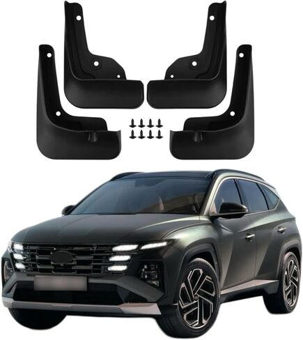 أغطية الطين لسيارة Hyundai Tucson 2025 2024 2023 2022، واقيات رذاذ العجلات والإطارات، واقيات رذاذ الإطارات لجميع الأحوال الجوية، أغطية الطين للملحقات الخارجية Hyundai Tucson ﻿(ليست لـ N Line/Hybrid PHEV) in Kuwait