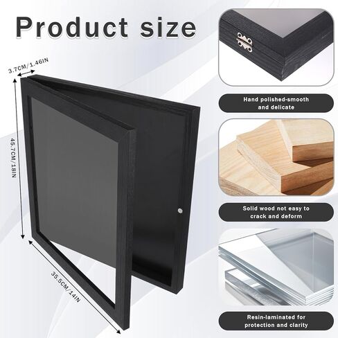 T Shirt Frames for Wall Display 18" X 14" Jersey Shadow Box Display Case for Wall Mount or Desktop, T-Shirt Picture Frame 1" Depth of Usable Space Shadow Box for Football Baseball Basketball Jerseys in Saudi Arabia