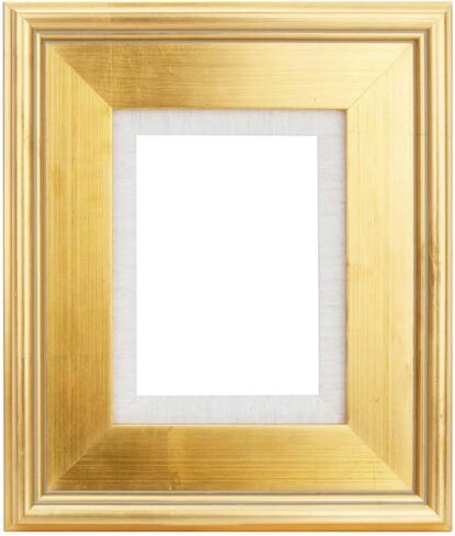 Creative Mark Elegant Plein Aire Gold Frame with Linen Liner, 5x7 Ornate Open Back Picture Frames, No Glass or Backing, Gessoed Wood, 2.75-inch Wide Moulding in Saudi Arabia
