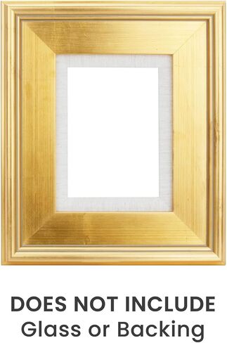 Creative Mark Elegant Plein Aire Gold Frame with Linen Liner, 5x7 Ornate Open Back Picture Frames, No Glass or Backing, Gessoed Wood, 2.75-inch Wide Moulding in Saudi Arabia