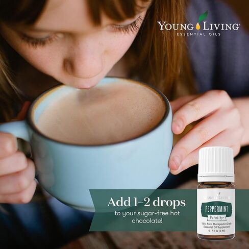 Young Living Peppermint Vitality Essential Oil | 5 ml | Dietary Supplement for Digestive Support and Refreshing Flavor in Kuwait