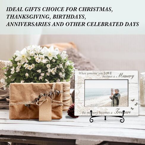 Sympathy Photo Frame Gifts, In Memory of Loved One Remembrance Frames, When Someone You Loves Becomes A Memory Wooden Picture Frame With Stand, Bereavement Gifts For Loss Of Family Friends -09 in Saudi Arabia