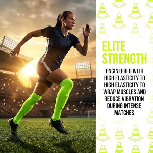 6 Pairs Womens Soccer Socks Stretchy Knee High Tube Colorful Football Athletic Team Socks for Women in Saudi Arabia