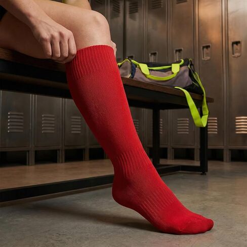 6 Pairs Womens Soccer Socks Stretchy Knee High Tube Colorful Football Athletic Team Socks for Women in Saudi Arabia