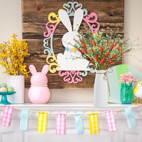 زينة عيد الفصح 12 جهاز كمبيوتر شخصى ينبع عيد الفصح الاصطناعي مع الجزر والتوت الملون عيد الفصح يختار سيقان التوت لغرفة المعيشة المركزية ديكور المنزل زهرية واحتفالات عيد الفصح in Kuwait