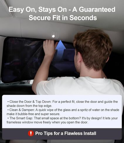 مظلة النافذة الجانبية Tesla Model Y 2020-2024 للخصوصية | حماية من الأشعة فوق البنفسجية والحرارة، تركيب سهل للالتصاق الثابت | أغطية شبه شفافة للقيادة أثناء النهار | ليس لعام 2025 2026 جونيبر in Kuwait