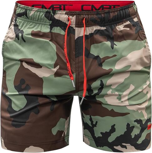 Combat Iron Men’s Performance 2.0 Training Shorts – 5.5" Inseam Athletic Fit Gym Shorts for Training, Running & Weightlifting – Lightweight Fabric with Mesh Pockets – Woodland Camo, XX-Large in Kuwait