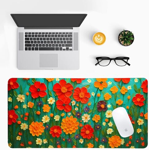 سجادة مكتب لمحبي الكتب، وسادة مكتب كبيرة من جلد البولي يوريثان مع قاعدة مضادة للانزلاق، حصيرة لوحة مفاتيح مكتبية أدبية هدية مثالية للقراء والألعاب والعمل المنزلي (31.5 * 15.75 بوصة) in Kuwait